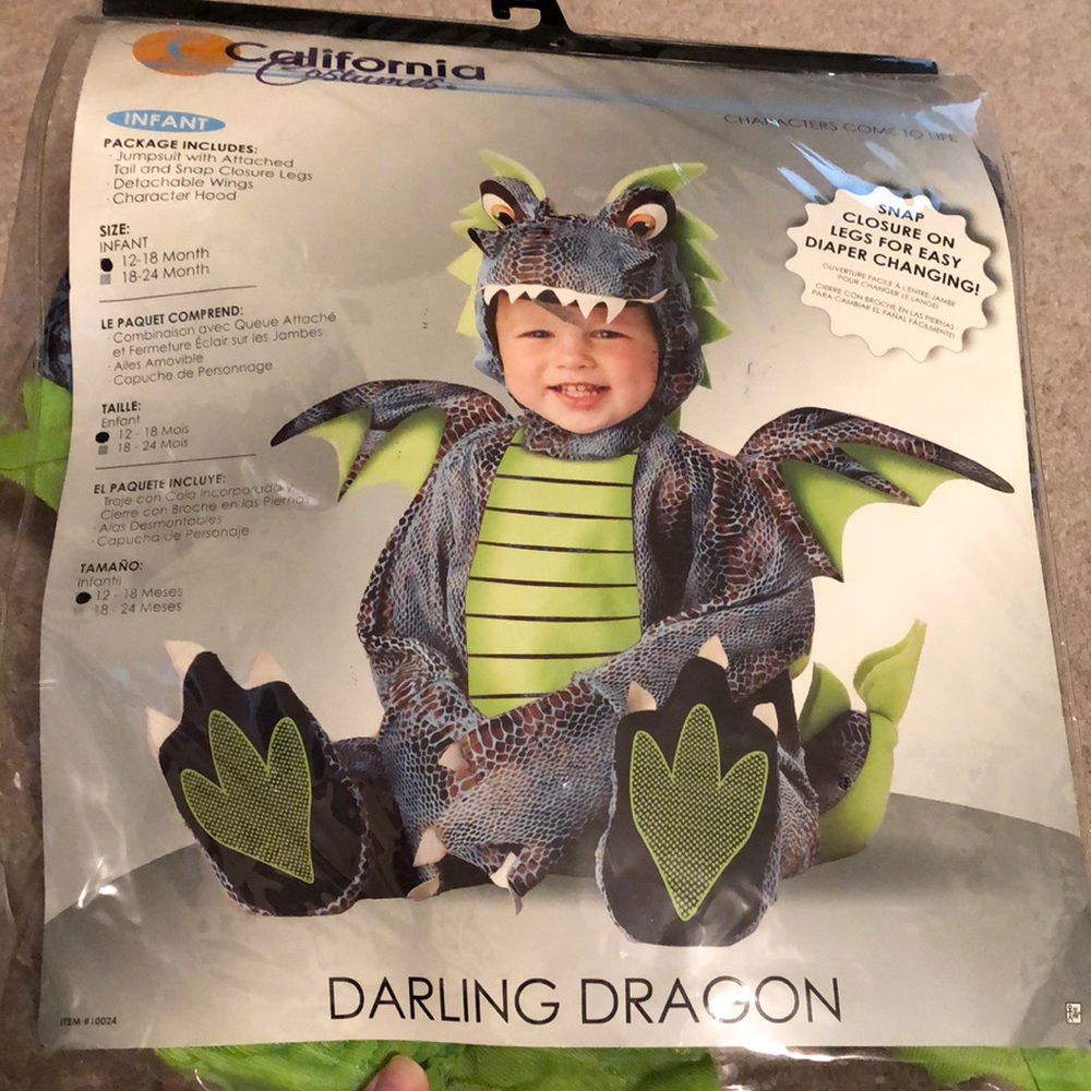 Toddler dragon costume